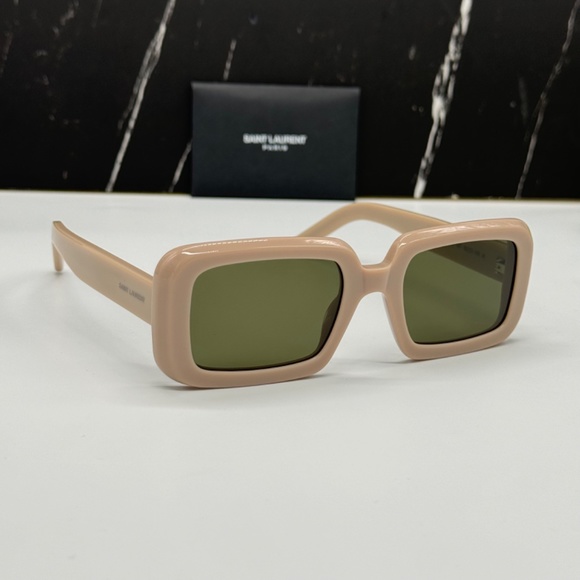 NEW SL534 SUNRISE 007 SAINT LAURENT NUDE GREEN SL 534 SAINT LAURENT SUNGLASSES - Picture 1 of 10
